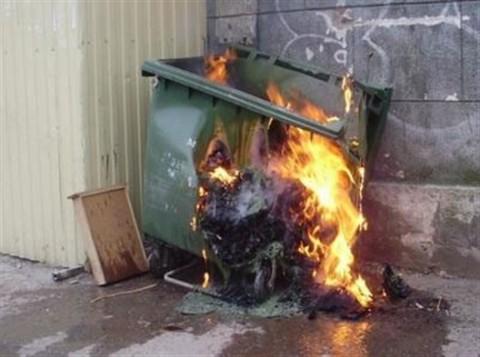 Фото новости - В Феодосии горят мусорные баки