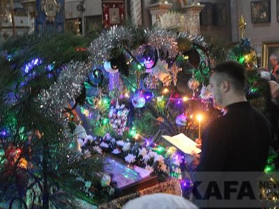 Навечерие Рождества Христова в Казанском соборе Феодосии