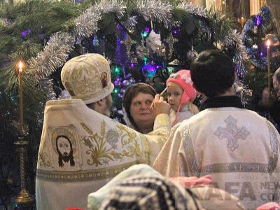 Навечерие Рождества Христова в Казанском соборе Феодосии
