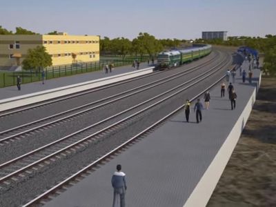 Видеопрезентация проекта железнодорожных подходов к Крымскому мосту со стороны Керчи