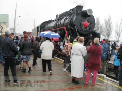Феодосия встретила Поезд Победы (видео)