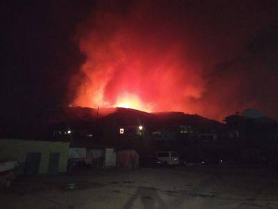 Пожар в Феодосии в районе мыса св. Ильи (обновлено) (видео)