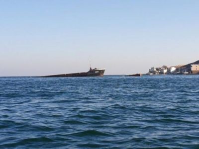 В Феодосийском заливе около затопленного судна "Берг" нашли донную мину времен ВОВ