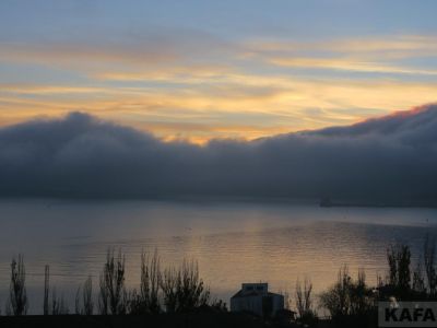 Рассвет осеннего утра в Феодосии 