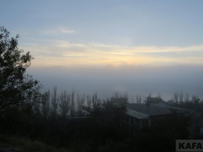 Рассвет осеннего утра в Феодосии 