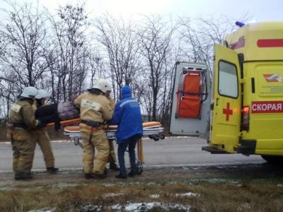 Сегодня утром автобус Феодосия-Кировское перевернулся, есть пострадавшие