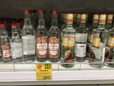 В Крыму цены на водку с сегодняшнего дня выросли на 7%