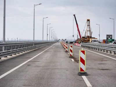 Открыто движению по левой части Крымского моста, поврежденной 17 июля