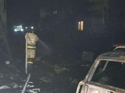 В Щебетовке ночью сгорел гараж с автомобилем