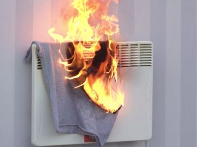 Как не допустить пожара из-за электрообогревателя?