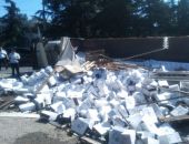 В Крыму перевернулась фура с 18 тоннами вина