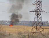 В Феодосии два пожара: горит трава за Керченским шоссе и тушили баню Якорь (видео)