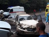 В Крыму на трассе Судак – Грушевка столкнулись два легковых авто, пострадали два человека (фото)