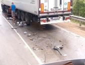 В Крыму сегодня днём в Грушевке столкнулись "фура" и рейсовый автобус (фото)