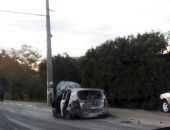 Под Симферополем ДПТ: автомобиль врезался в столб и загорелся