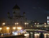 Ночью загорелись строения в Москве у Храма Христа Спасителя