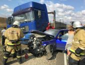 В Крыму на "Тавриде" в ДТП столкнулись Lexus и MAN (фото)