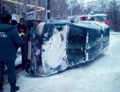 В Инкермане сегодня перевернулся внедорожник