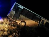ДТП в Крыму: из-за гололёда в Белогорском районе автобус оказался в кювете (фото)