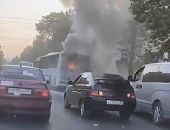 В Симферополе на ходу загорелся автобус