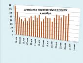 Хроника коронавируса в Крыму: за 26 ноября заболели 33 человека