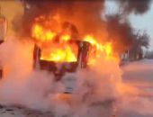 В Феодосии загорелся автомобиль