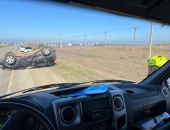 В Ленинском районе перевернулся автомобиль