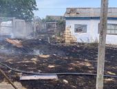 Пожар в Кировском районе Крыма, выгорело частное подворье