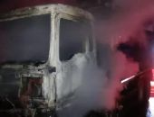 На Ангарском перевале в Крыму загорелся грузовик