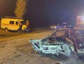  ДТП под Судаком в Крыму, одного водителя зажало в салоне