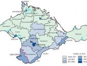 Самая большая плотность населения в Крыму - в Симферополе