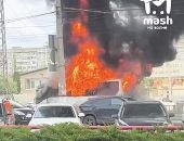  Еще одно ЧП в Симферополе: автобус горит напротив торгового центра