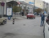 В Симферополе пешеходная зона вновь открыта для машин - сломался шлагбаум