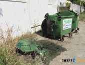 В Симферополе сгорел еще один контейнер "Чистого города"