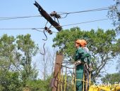 В Керчи сгорели опоры линии электропередач