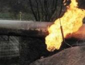 В Кировском районе загорелся газопровод